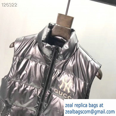 GUCCI & NY silver GRAY down vest 2019